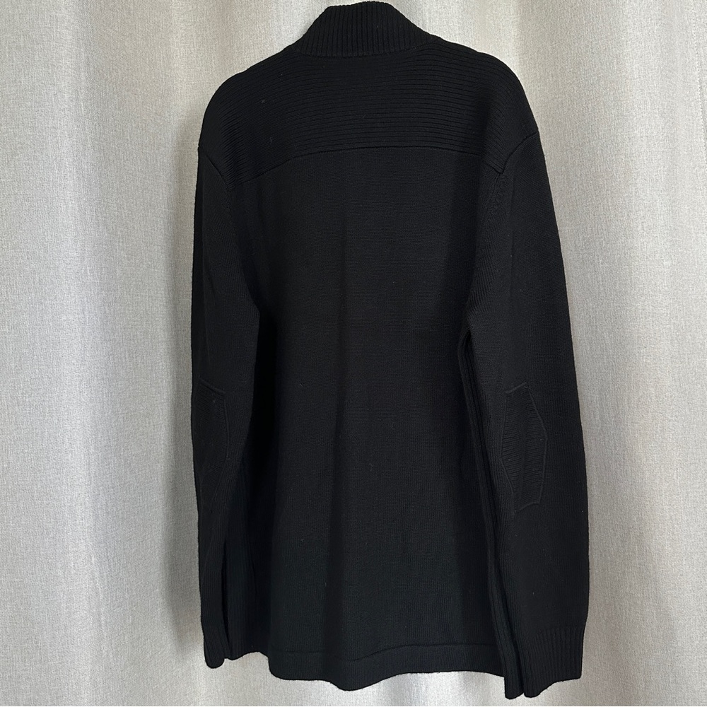 Massif NWOT Wool Black Military Knit Pockets Cardigan XL - Picture 4 of 15